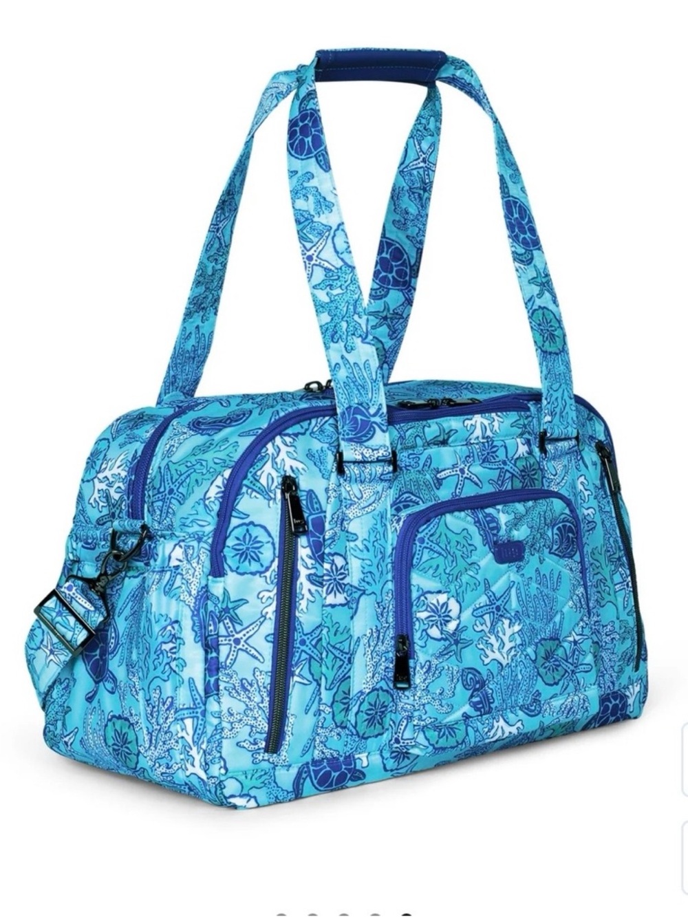 lug Propeller 2 Overnight Bag Coastal Print- Sealife Blue. NWT - Picture 2 of 5